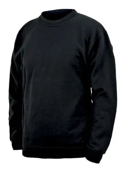 Gesto Basic musta collegepaita pyöreällä kauluksella, unisex. Laadukas ja mukava arkeen.