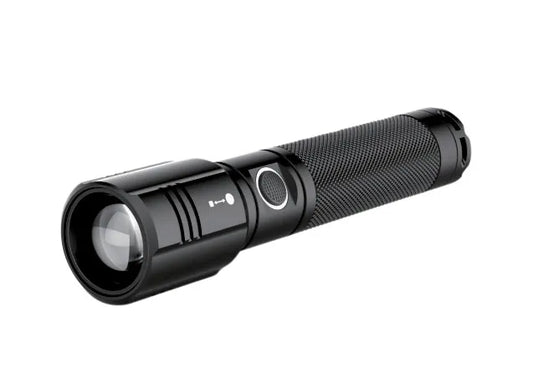 AWARD 1000 LUMEN ladattava käsivalaisin. Tehokas taskulamppu tarkennuksella.